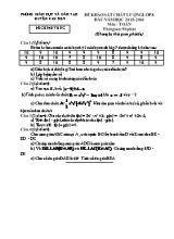 Đề khảo sát chất lượng lớp 8 đầu năm học 2015- 2016 môn Toán